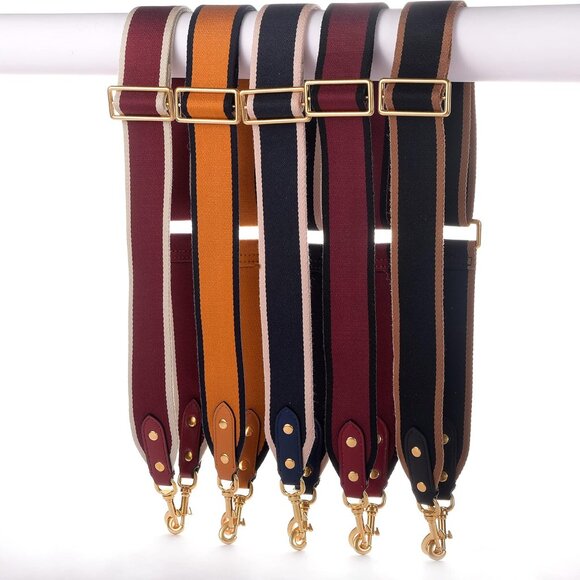 Purse Strap Replacement Crossbody Handbag Adjustable Wide Canvas Leather - Picture 4 of 7